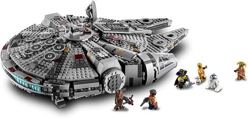 LEGO Star Wars Millennium Falcon 75257 Building Set - Starship Model with Finn, Chewbacca, Lando Calrissian, Boolio, C-3PO, R2-D2, and D-O Minifigures, The Rise of Skywalker Movie Collection in Saudi Arabia