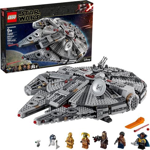 LEGO Star Wars Millennium Falcon 75257 Building Set - Starship Model with Finn, Chewbacca, Lando Calrissian, Boolio, C-3PO, R2-D2, and D-O Minifigures, The Rise of Skywalker Movie Collection in Saudi Arabia