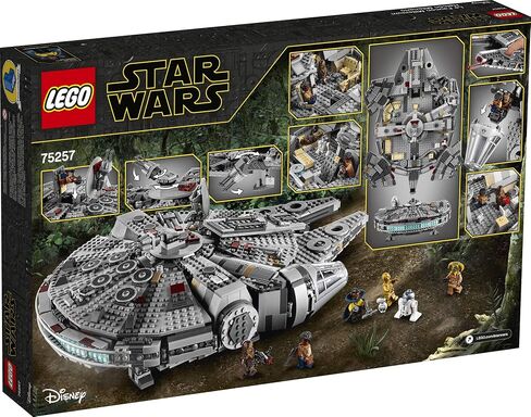 LEGO Star Wars Millennium Falcon 75257 Building Set - Starship Model with Finn, Chewbacca, Lando Calrissian, Boolio, C-3PO, R2-D2, and D-O Minifigures, The Rise of Skywalker Movie Collection in Saudi Arabia