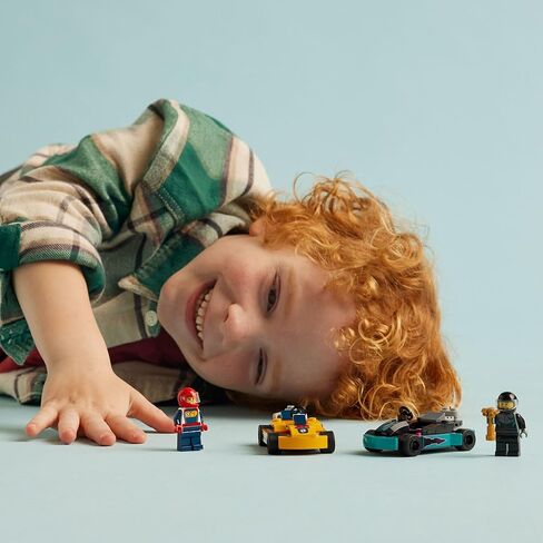 LEGO City Go-Karts and Race Drivers Toy Playset, 2 Driver Minifigures, Racing Vehicle Car Toy, Fun Race Car Toy Gift for Kids Aged 5 and Up, 60400 in Saudi Arabia