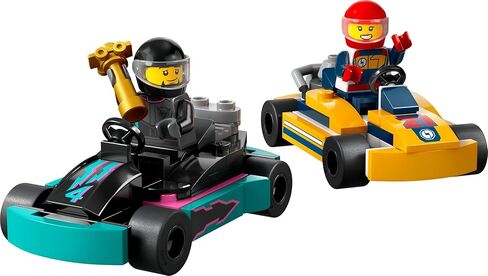 LEGO City Go-Karts and Race Drivers Toy Playset, 2 Driver Minifigures, Racing Vehicle Car Toy, Fun Race Car Toy Gift for Kids Aged 5 and Up, 60400 in Saudi Arabia
