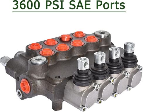 Timunr 4 Spool 21 GPM Hydraulic Directional Control Valve, 3600 PSI SAE Ports Double Acting Hydraulic Valve with Joystick in Saudi Arabia