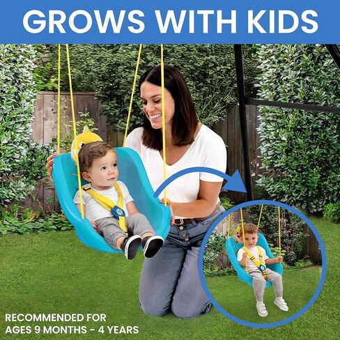 Baby Shark 2-in-1 Outdoor Swing by Delta Children – for Babies and Toddlers – Full Bucket Seat in Saudi Arabia