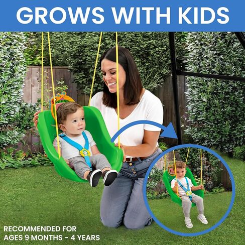 Baby Shark 2-in-1 Outdoor Swing by Delta Children – for Babies and Toddlers – Full Bucket Seat in Saudi Arabia