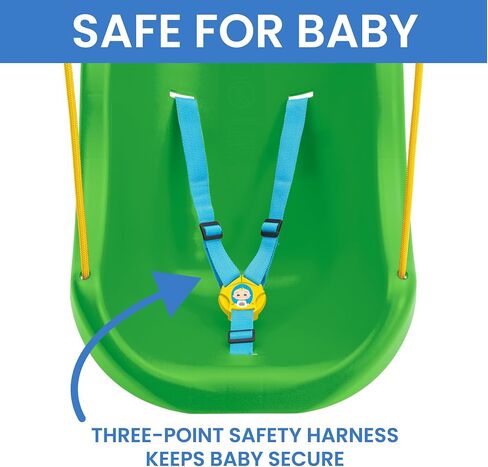 Baby Shark 2-in-1 Outdoor Swing by Delta Children – for Babies and Toddlers – Full Bucket Seat in Saudi Arabia