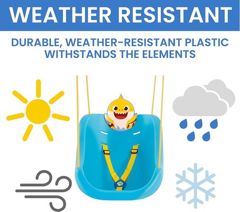 Baby Shark 2-in-1 Outdoor Swing by Delta Children – for Babies and Toddlers – Full Bucket Seat in Saudi Arabia
