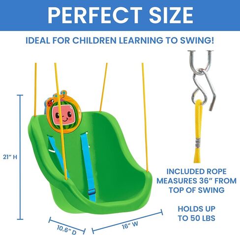 Baby Shark 2-in-1 Outdoor Swing by Delta Children – for Babies and Toddlers – Full Bucket Seat in Saudi Arabia