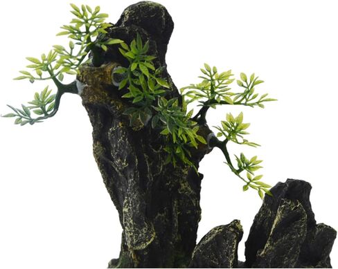 Saim Aquarium Mountain View Decor Rockery، Cichlid Stone Rock Betta Fish Hide حوض السمك زخرفة الصخور الاصطناعية خزان الأسماك الديكور لخزان الأسماك السلاحف الضفادع لعب الأسماك الصغيرة، لوازم حوض السمك in Kuwait