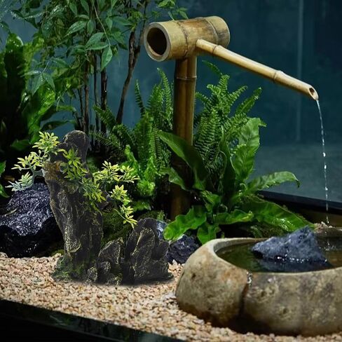Saim Aquarium Mountain View Decor Rockery، Cichlid Stone Rock Betta Fish Hide حوض السمك زخرفة الصخور الاصطناعية خزان الأسماك الديكور لخزان الأسماك السلاحف الضفادع لعب الأسماك الصغيرة، لوازم حوض السمك in Kuwait