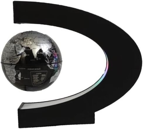 كرة أرضية مغناطيسية مع أضواء LED ملونة على شكل C هدايا عائمة للطلاب والرجال والآباء والمعلمين ديكور مكتب المنزل in Kuwait