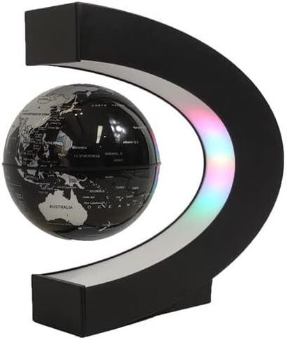 كرة أرضية مغناطيسية مع أضواء LED ملونة على شكل C هدايا عائمة للطلاب والرجال والآباء والمعلمين ديكور مكتب المنزل in Kuwait