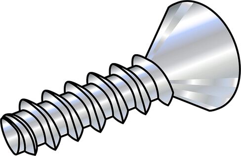 Small Parts 0205LTF Steel Thread Rolling Screw for Plastic, Zinc Plated, 82 Degree Flat Head, Star Drive, #2-28 Thread Size, 5/16" Length (Pack of 100) in Saudi Arabia