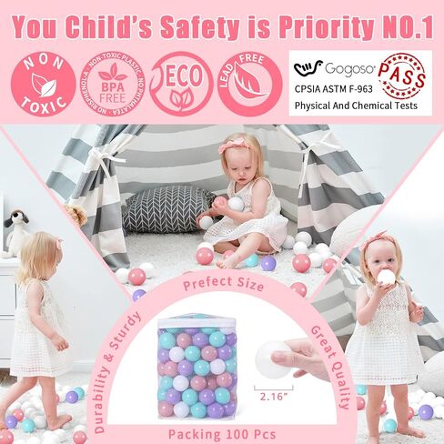 GOGOSO Brown Ball Pit Balls for Toddlers 1-3, Pack of 100pcs Phthalate Free BPA Free Non-Toxic 2.2-Inch Crush Proof Play Balls Play Tent Pool Playhouse Playpen Party Decoration in Saudi Arabia