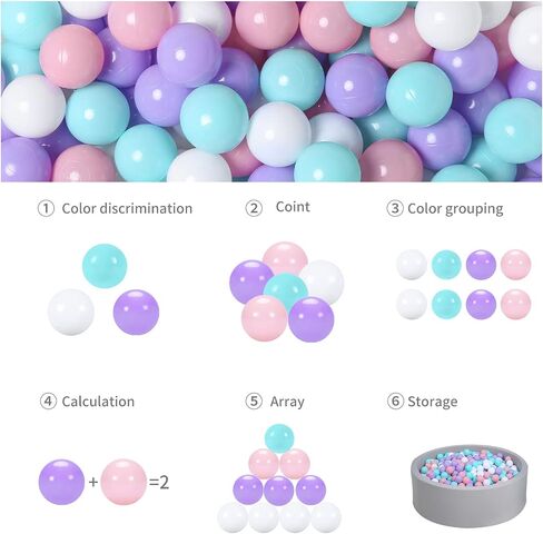 GOGOSO Brown Ball Pit Balls for Toddlers 1-3, Pack of 100pcs Phthalate Free BPA Free Non-Toxic 2.2-Inch Crush Proof Play Balls Play Tent Pool Playhouse Playpen Party Decoration in Saudi Arabia