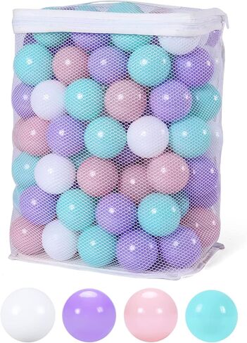 GOGOSO Brown Ball Pit Balls for Toddlers 1-3, Pack of 100pcs Phthalate Free BPA Free Non-Toxic 2.2-Inch Crush Proof Play Balls Play Tent Pool Playhouse Playpen Party Decoration in Saudi Arabia