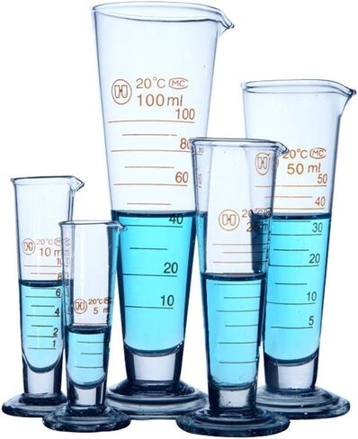 Professional Lab Graduated Measuring Cup with Spout 5ml Wide Mouth Glass Conical Beaker Thickened Borosilicate Beaker Heat Resistant (5ml) in Saudi Arabia