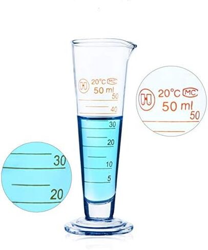 Professional Lab Graduated Measuring Cup with Spout 5ml Wide Mouth Glass Conical Beaker Thickened Borosilicate Beaker Heat Resistant (5ml) in Saudi Arabia