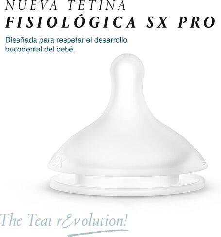 Suavinex Bonhomia SX PRO Physiological Silicone Nipple, Pack of 2 Nipples, 0 Months, Fast Flow in Kuwait