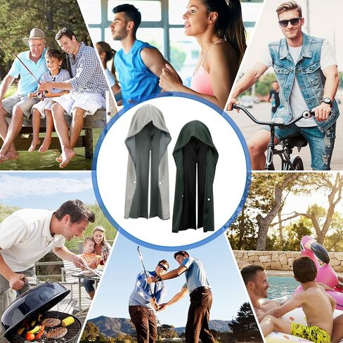 Cooling Hoodie Towels, Absorbent & Quick Drying Sweat Towel Wraps for Neck and Face, Long-Lasting Cooling and Sun Protection in Hot Weather Summer Outdoor Accessories, 4 Pcs in Saudi Arabia