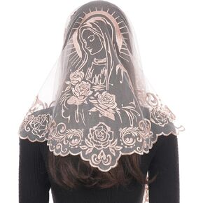 Bozidol Mantilla Veils for Church Catholic, Our Lady of Guadalupe Lace Chapel Veil, Latin Mass Head Coverings for Women Girls in Saudi Arabia