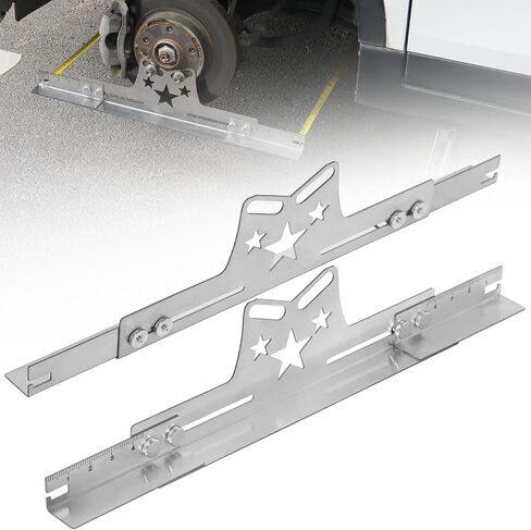 Upgraded Toe Plates Wheel Alignment Tool Kit with Extension Rod Tape Measures, Stainless Steel Toe Alignment Tool Plates, Automotive Front End Alignment Tool, Wheel Alignment Plates Kit in Saudi Arabia