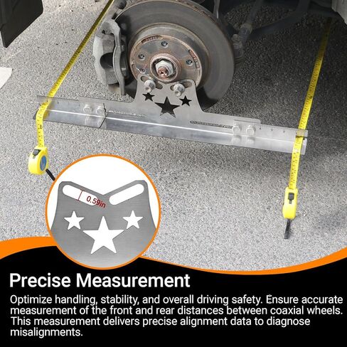 Upgraded Toe Plates Wheel Alignment Tool Kit with Extension Rod Tape Measures, Stainless Steel Toe Alignment Tool Plates, Automotive Front End Alignment Tool, Wheel Alignment Plates Kit in Saudi Arabia