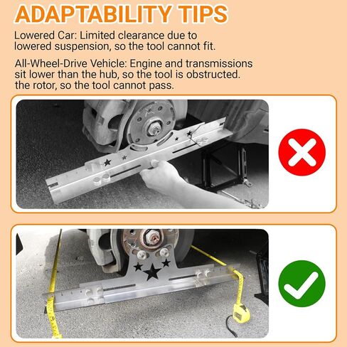 Upgraded Toe Plates Wheel Alignment Tool Kit with Extension Rod Tape Measures, Stainless Steel Toe Alignment Tool Plates, Automotive Front End Alignment Tool, Wheel Alignment Plates Kit in Saudi Arabia