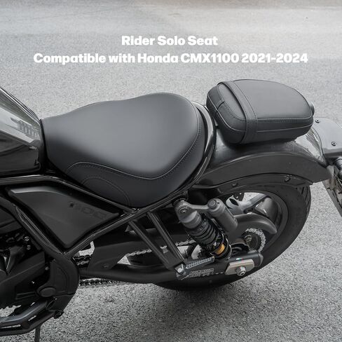 دراجة نارية منفردة مقعد السائق مقعد سائق متوافق مع هوندا CMX1100 Rebel 1100 CM1100 2021-2025 (Stiching الأسود) in Kuwait