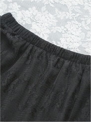 Gorglitter Women's Y2K Mesh Lace Maxi Skirt Sheer High Cheered Flower Flowy Contrats Long Trail Grotic Renaissance Fairy Skirt in Kuwait