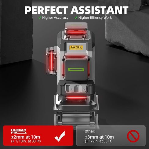 مستوى الليزر ، التسوية الذاتية Huepar Pro 4 × 360 ° Green Cross Level Tevel ، ليزر عالية الدقة 4D للبناء ، بطارية LI-ION القابلة لإعادة الشحن 8000mAh in Kuwait