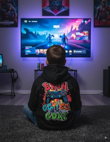 Tstars Funny Kids Gaming Apparel Hoodie Gifts for Gamers I Paused My Game to Be Here Hoodies in Saudi Arabia