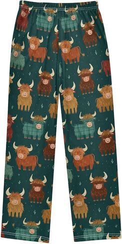 Dussdil Cute Penguin Black White Pajama Pants Long Sleep PJ Pant Pajama Bottoms Elastic Waist Lounge Pants with 2 Pockets M in Saudi Arabia