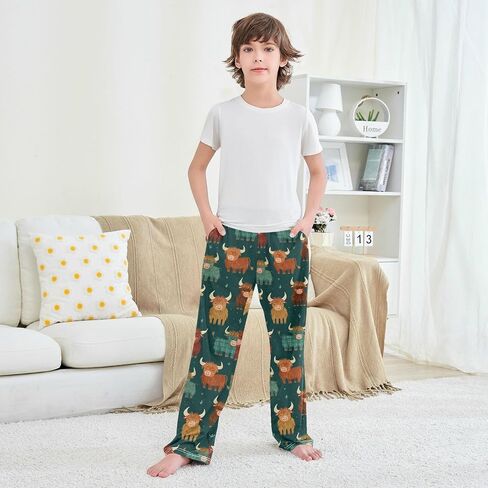 Dussdil Cute Penguin Black White Pajama Pants Long Sleep PJ Pant Pajama Bottoms Elastic Waist Lounge Pants with 2 Pockets M in Saudi Arabia