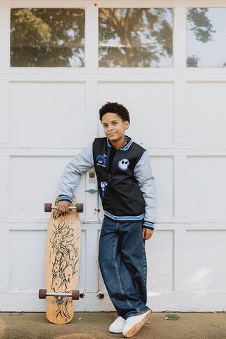 Disney Nightmare Before Christmas Varsity Bomber Jacket Toddler to Big Kid Sizes (3T - 10-12) in Saudi Arabia