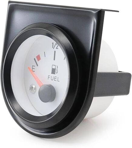 2 "مقياس مستوى الوقود 52 مم ، 12 فولت خزان الوقود عداد أبيض LED مع مؤشر E-1/2-F للسيارة/القارب/الشاحنة/دراجة نارية (أسود) in Kuwait