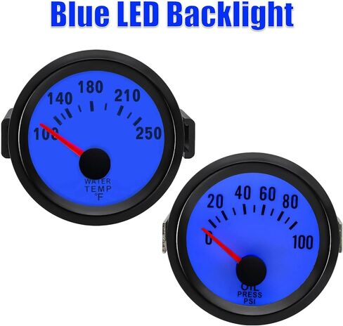 2 "مقياس مستوى الوقود 52 مم ، 12 فولت خزان الوقود عداد أبيض LED مع مؤشر E-1/2-F للسيارة/القارب/الشاحنة/دراجة نارية (أسود) in Kuwait