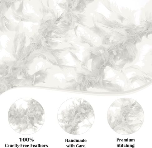 ريشة بوا للحفلات ، عيد الميلاد ، القطع المركزية ، ريش الزخارف الأزياء (42 جرام روز) الأحمر) in Kuwait