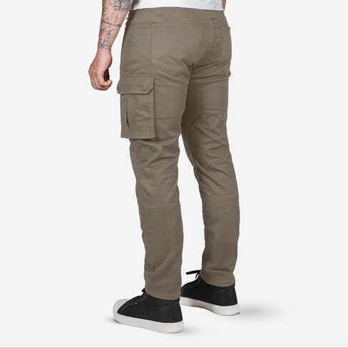 NBT Clothing Scout Cargo Motorcycle Pants - CE A-Rated Armor, Abrasion-Resistant, Modern Fit, Breathable Woven, Black/Taupe in Saudi Arabia