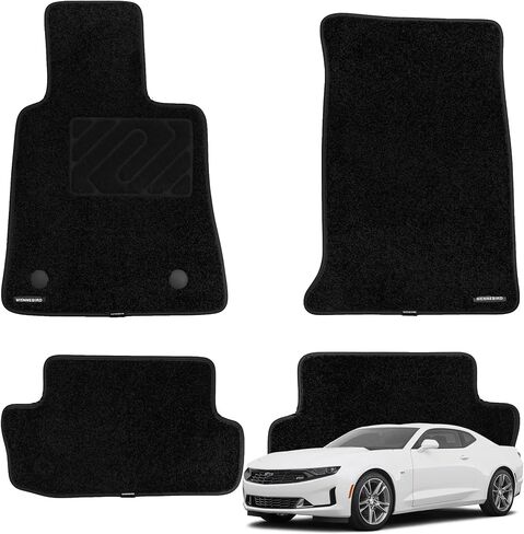 WENNEBIRD Superior Carpet Front Row Floor Mats for 2016-2024 Chevrolet Camaro, 0.6 Inch Thickness Rugs, Premium All Weather Anti-Slip Waterproof Floor Liners - 2pc in Saudi Arabia