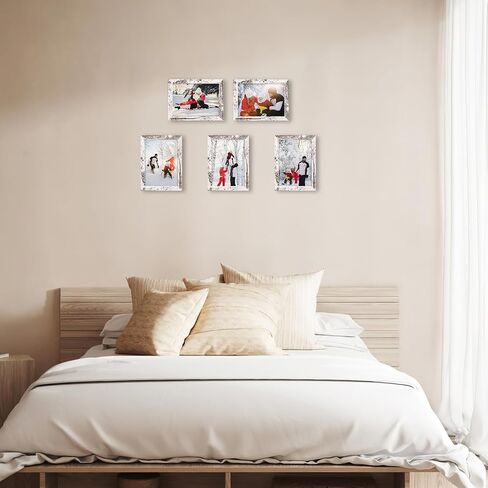 Pharege 5x7 إطار الصورة الأسود ، مجموعة من 18 MDF إطار الحبوب الخشبية للعرض 5 في 7 صور زفاف عائلية على الطاولة أو الجدار in Kuwait