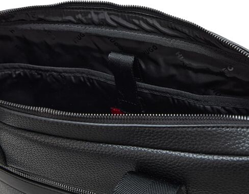 HUGO Stacked Logo Leather Briefcase, Black Currant, PCE. in Saudi Arabia