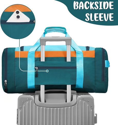 Woomada Kids Travel Duffle Bag مع مقصورة الأحذية والجيب الرطب المثالي للمدرسة والرياضة والرحلات بين عشية وضحاها (وردي) in Kuwait