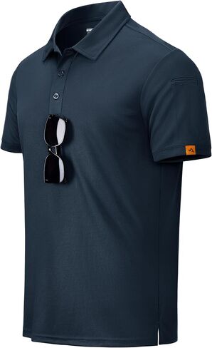 Magcomsen Men's Polo قمصان قصيرة الأكمام الرياضية القمصان الجولف غير الرسمية الجافة رطوبة القميص in Kuwait