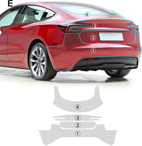 for 2024 Tesla model 3 Clear Car Pre-Cut Paint Protective Film TPU Self Adhesive Rainproof Waterproof HD Scratch Exterior Accessories (Headlight Film 2Pcs) in Saudi Arabia