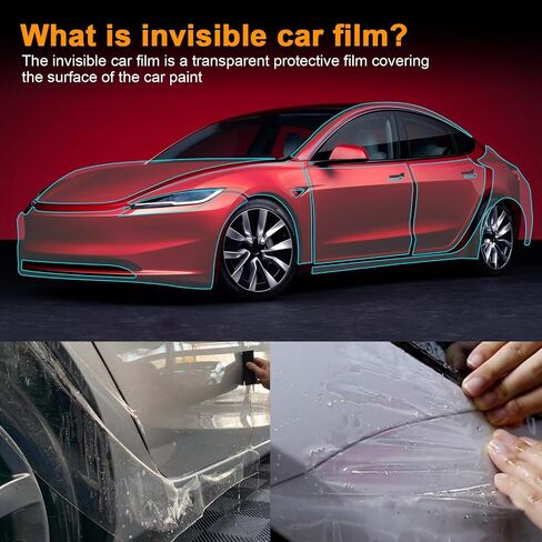 for 2024 Tesla model 3 Clear Car Pre-Cut Paint Protective Film TPU Self Adhesive Rainproof Waterproof HD Scratch Exterior Accessories (Headlight Film 2Pcs) in Saudi Arabia