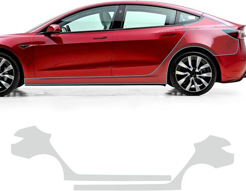 for 2024 Tesla model 3 Clear Car Pre-Cut Paint Protective Film TPU Self Adhesive Rainproof Waterproof HD Scratch Exterior Accessories (Headlight Film 2Pcs) in Saudi Arabia