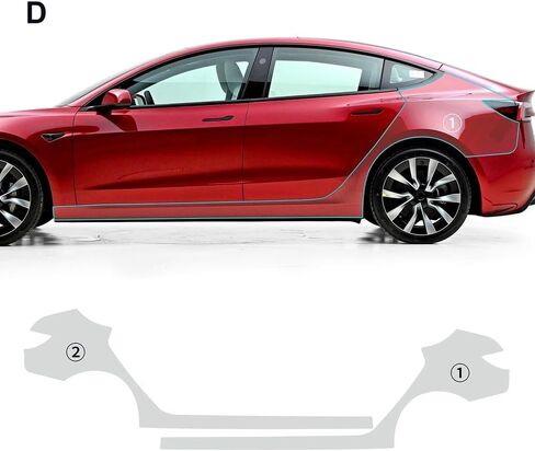 for 2024 Tesla model 3 Clear Car Pre-Cut Paint Protective Film TPU Self Adhesive Rainproof Waterproof HD Scratch Exterior Accessories (Headlight Film 2Pcs) in Saudi Arabia