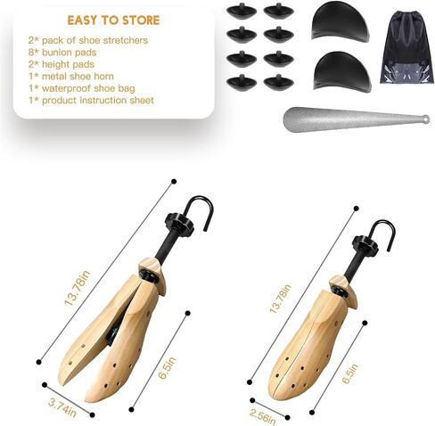Wooden Shoe Stretcher, 4-Way Shoe Expander Widener Shoe Tree Extender for Women and Men in Kuwait