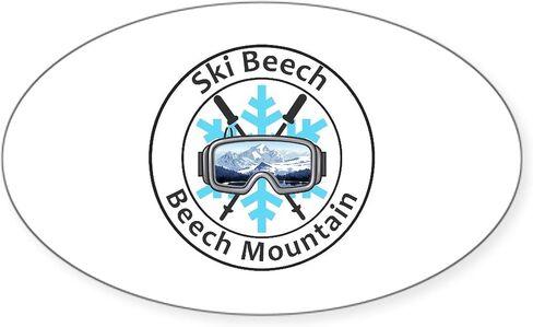 Cafepress Ski Beech Beech Mountain North Carolina Oval Car Sticker in Kuwait