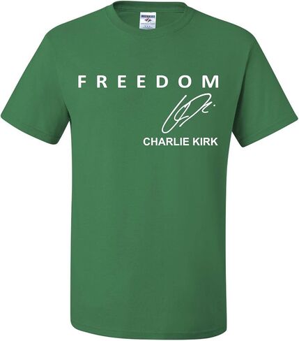 wild custom apparel Charlie Kirk Freedom Signature Merch T-Shirts in Saudi Arabia